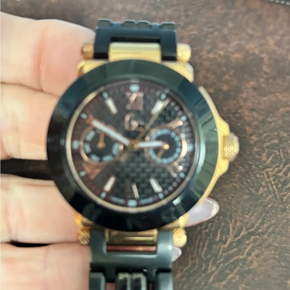 G by Guess Black and Gold Men's Watch